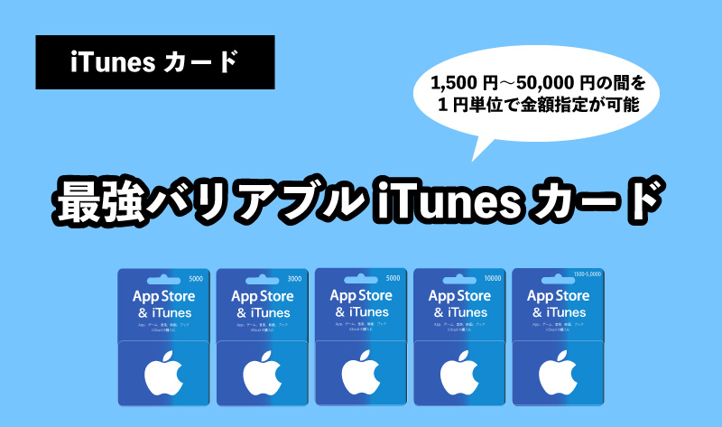 Itunesカードは1500円以上を1円単位で金額指定可能 バリアブル Amazonギフト券買取なら Air Gift 最高換金率93 の優良店